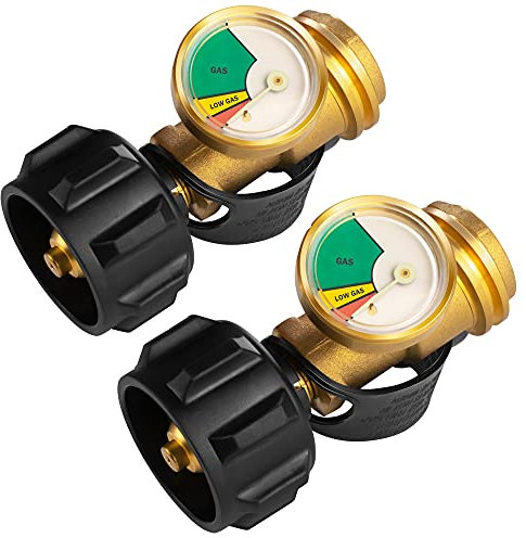 DOZYANT Jauge de Niveau de réservoir de Propane - Détecteur de Fuite pour réservoirs de Propane de 2,3 à 18,1 kg (Lot de 2), Universel pour Barbecue à gaz, Cylindre, Camping-Car et Autres appareils,