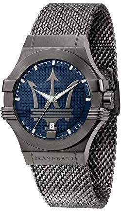 Maserati Herrenuhr, Potenza Kollektion, aus Edelstahl, Grau PVD, mit Edelstahl-Armband - R8853108005