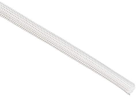 sourcing map Isolationsgeflechts Hülse, Glasfaser Hülse 9,8Ft-5mm Hoch TEMP Weiß Kabel Hülsenabdeckung für Isoliergeräte