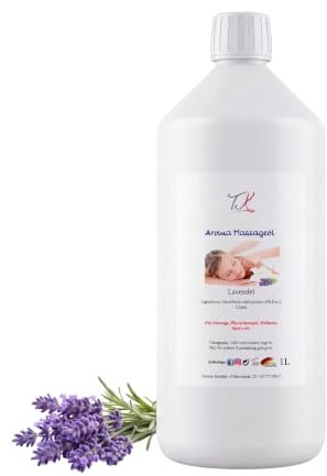 1l Aroma Massageöl - Lavendel für Massage, Physiotherapie, Wellness, Sport in Pharma Qualität