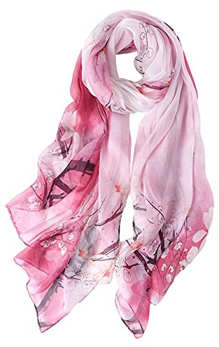 STORY OF SHANGHAI Seidenschal Damen 100% Seide, 30+ Farben XXL Blumen Seidentuch, Stola für Abendkleid Hochzeit, Seide Schal Halstuch, 175 * 110cm YDYH-05