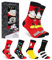 Disney Socken Herren, Lustige Socken Herren, 5er Pack Bunte Socken Herren Set Mickey Mouse Baby Yoda Mandalorian Boba Fett (Rot Mickey, 39-44 EU)