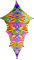 PSYWORK Schwarzlicht Segel Spandex | Drache L Neon Polygon Dragonfly | 2,00 x 3,75m | UV-aktiv | leuchtend | Wandtuch Wandbehang Stoff Neon Deko Party Tuch Tapestry Poster Psy Goa
