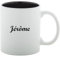 Ocadeau Mug Blanc Avec Intérieur Noir Personnalisé - Tasse en Céramique Blanche et Noire Avec Gravure Texte - Personnalisable Avec Texte Gravé