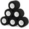 Haftbandage Verband Selbstklebender 5cm x 4,5m, Fixierbinde Selbsthaftend Kohäsive Bandage für Erste Hilfe Dog Tierarztwickelband Sport Elastische Binde für Handgelenk, Füße (Schwarz, 6 Rollen)