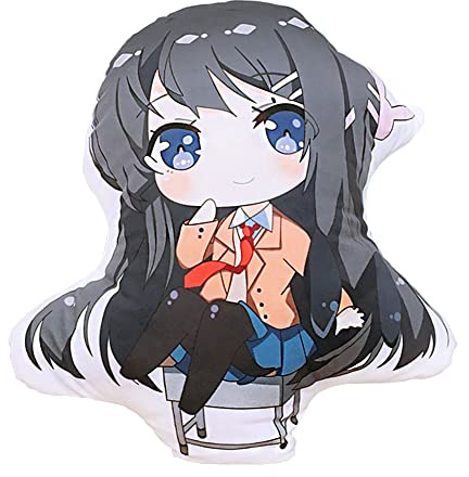 Jilijia Rascal Does Not Dream Of Bunny Girl Senpai Plüschkissen Sakurajima Mai/Azusagawa Kaede Plüschkissen Anime Doppelseitiger Druck Cartoon Kissen Home Decorative