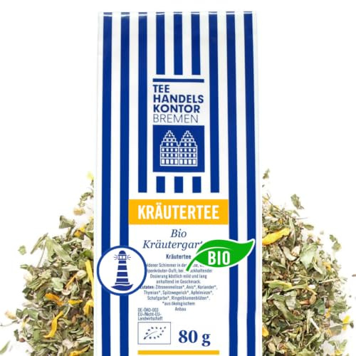 Hochwertiger Bio Kräutertee lose Kräutergarten 80 g würzig mild | Würziger Alpenkräuter-Duft, Goldener Schimmer in der Tasse, Lang anhaltend im Geschmack, Aus ökologischem Anbau