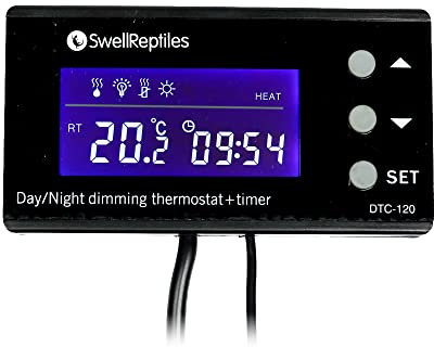 Swell Reptiles Digital Day/Night Dimming Thermostat with Timer and Temperature Controller.