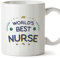 MUGFFINS Tazas para ENFERMERA - En Inglés - World's Best - 11 oz / 330 ml - Regalo original y divertido
