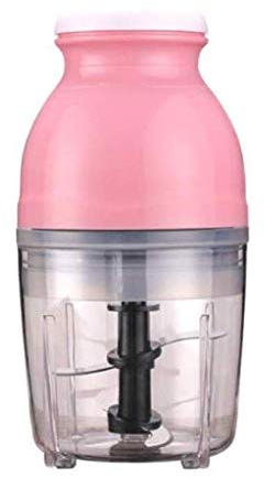 Samnuerly Tritacarne Rosa, Robot da Cucina Elettrico Portatile, Mini Tritatutto per Verdure
