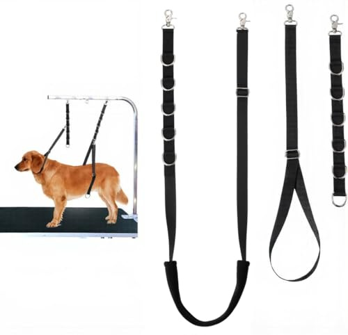 Dog Grooming Harness Strap,Adjustable Dog Grooming Restraint Belly Strap | Bathing Restraint Loop Noose,Neck and Belly Holder for Dogs Hair Cutting Bathing Training