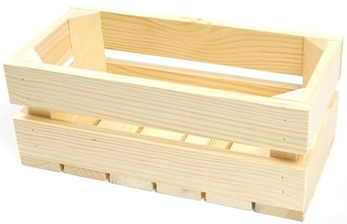 Dekokiste 30x15x12 cm, Holzkiste für die Aufbewahrung von Wein, Obst, Gemüse, ökologisch, gehobelt (30x15x12)