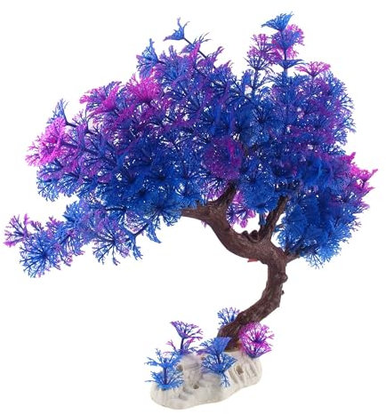 CAPASTEC Plantes sous-marines en plastique pour décoration d'aquarium, 30 cm (violet)