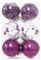 Weihnachtskugel-Ornamente, 6 Stück, sortierte Anhänger, bruchsichere Kugel, 6/8 cm Weihnachtskugeln (lila, 8 cm)