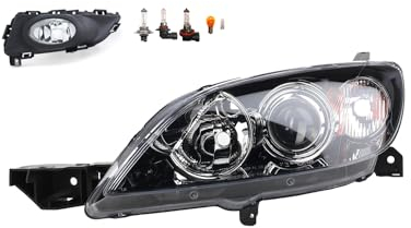 Johns, Scheinwerfer Halogen Front Haupt passend für Mazda 3 BK 10/03-05/09 HB3 H7 Links + Nebelscheinwerfer + Leuchtmittel