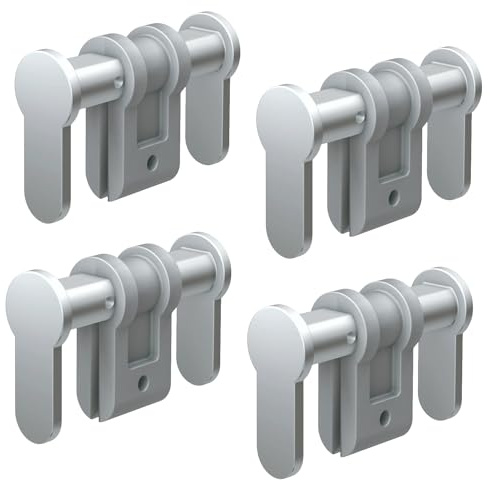 BASI | 4er Set Universal verstellbarer Blindzylinder | variabel einstellbar 84-150 mm | Blindschloss auch für Brandschutztüren, FH Türen geeignet