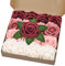 BLEUM CADE Künstliche Rosen mit Stielen, Serie Burgunderrot, Schaumstoffrosen für selbstgemachte Blumensträuße, Tafelaufsätze, Hochzeit, Party, Arrangement, Brautparty, Dekoration, 16 Stück