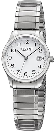 REGENT Damen Armbanduhr Analog Edelstahlarmband Silber URF1512 Analoguhr
