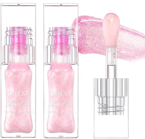 KTouler Color Changing Lip Oil,2Pcs Cosmetics Nourishing Lip Glow Oi, Plumping Color Changing Lip Oil, Long Lasting Non-sticky Hydrating Lip Oil