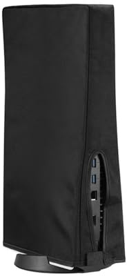 Roipin Staubschutz für PS5 Slim Digital & Disc Edition Konsole, Anti-Kratzer, Wasserdichte Schutzhülle für Playstation 5 Slim (Schwarz)