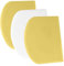 SURDOCA Dough Scraper Bench Scraper - 3P 4.7x3.7 Plastic Flexible Bowl Scraper, Sharp Edge & Angles Cake Scraper. Non-Slip Bakeware Decorating Tools Sculpting & Modeling Tools - Yellow+White+Yellow