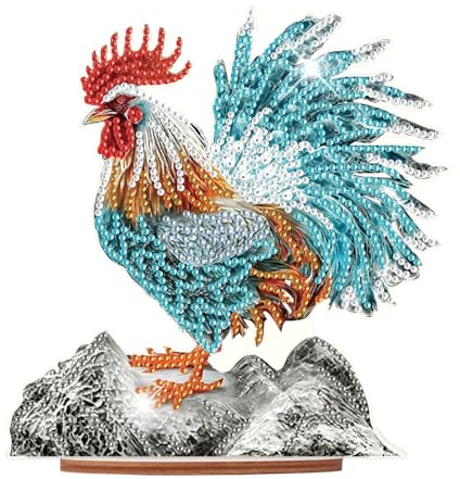 SHEGZHUC Diamond Painting Ornamente Diamant Painting Ornamente Diamant Malerei Kunst Stickerei Kreuzstich Geschenk Diamond Painting Tisch Deko || Diamond Painting Huhn Hahn Henne Küken Tiere