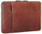 STILORD 'Ino' Laptop Sleeve Hülle Leder Schmale Laptop-Tasche 15.6 Zoll Arbeitstasche Herren und Damen Vintage Dokumententasche A4 Schutzhülle aus Echtleder, Farbe:cognac - braun