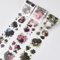 Homirty 3 Rollen Washi Tape, Blumen-Scrapbooking-Klebeband, Dekoratives Klebeband, Masking Tape Set, Journaling Klebeband, Transparente, für Journal Set, Handwerk, Fotoalbum, DIY Bastler