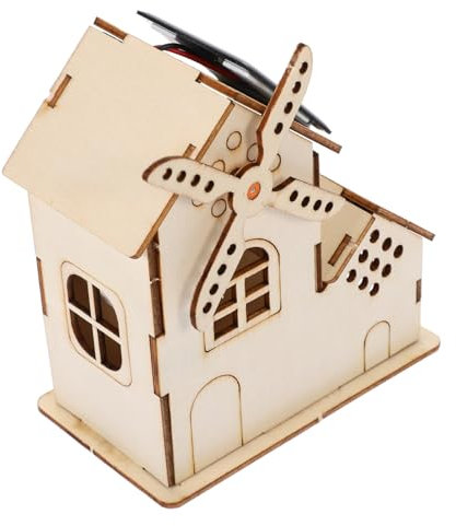 ifundom 1 Satz Wissenschaftliche Experimentiergeräte Wissenschaftlicher Baukasten Stiel-experimentierset Windmühle Spielzeug Modell Einer Windkraftanlage Vorbau-Kits Für Kinder Hölzern