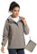 Women's Lightweight Waterproof Hiking Jacket,ladies Rain Jackets,Windbreaker Packable Hood Quick Dry Raincoat with Waist Cinch Elastic for Outdoor Cycling Traveling Grey M
