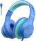 EarFun Kinder Kopfhörer mit USB-C Kabel, 85dB Lautstärkenbegrenzer, Komfortables Tragen, Hi-Fi Klang, Faltbare, 8-stufig Verstellbares Kopfband, Over Ear Kinderkopfhörer für Schule/Tablet/PC, Blau