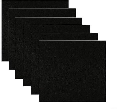 CNANRNANC Lot de 6 filtres à charbon actif pour litière pour chat - Filtre à charbon actif - Purification de l'air - Tampons désodorisants - 15 x 15 cm