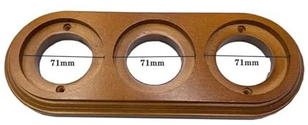 Brown Mounted European Retro Personalized Ceramic Electrical Rotary Switch Wall Standard Socket(3-hole Woodbase)