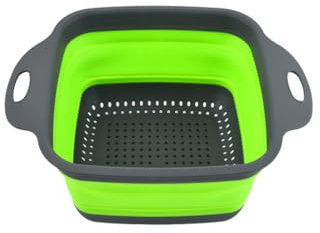 IKOPFLN Scolapasta Silicone Pieghevole Set 1 Pezzi, Filtro da Cucina per Frutta, Verdura e Pasta, Scolapasta Salvaspazio per Campeggio, Lavabile in Lavastoviglie, Non Tossico e Facile da Pulire