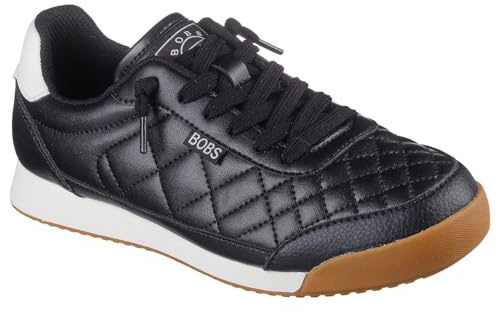 Skechers Women's Bobs Billie Wild Comfort Trainers, Black Pu, 6 UK