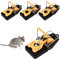 EKKONG 4 Clips de Piege a Rat Réutilisables, Hygiénique Efficace avec Récipient d'Appât, Tapette Souris Haute Sensibilité Intérieur & Extérieu (xiaohao4pcs)