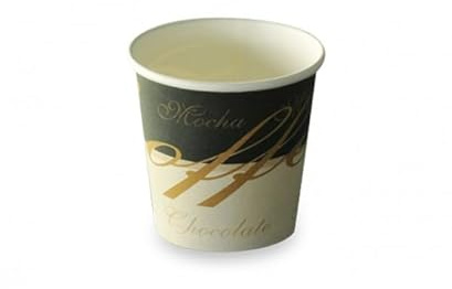 Genérico 1000 tazas de café espresso de cartón blanco decorado, 10/12 cl (4 oz) - Ideal para cafés y eventos