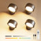 FULEN 4 Pezzi Applique a LED, Lampada da Parete con Batteria Ricaricabile da 8000 mAh, Touch e Telecomando, Rotazione a 360°, 18 Colori, Lampade da Parete Wireless per Soggiorno, Camera da Letto