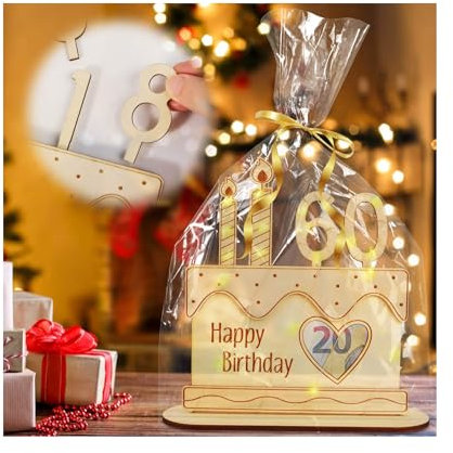 Geldgeschenke Geburtstag, Geburtstag Geschenk für 18 30 40 50 60 70 80 90 Jahre, Personalisierbares Holz Schild Gästebuch DIY Selber Machen, Geld Geschenk Geburtstag für Frauen & Männer