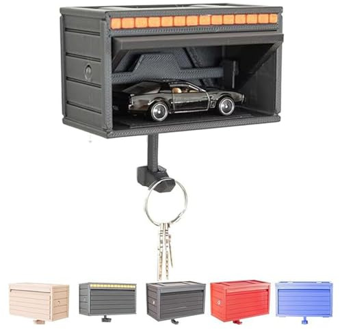 Car Garage Key Holder with Opening Door, Key Holder for Wall, Fun 3D Printed Keys Organizer Wall Mount, Easy Installation Keys Rack for Entryway Offices Cars