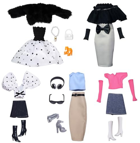 TYXHXTF Lot de 24 Vêtements et Accessoires Compatible avec Barbie, Vêtements pour Barbie, 11,5 Pouces Fille Kit de Mode