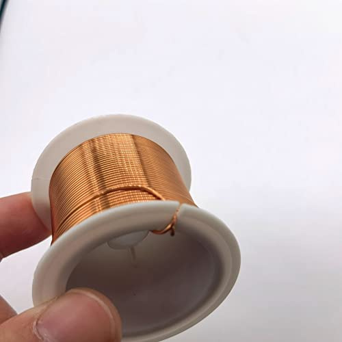 Xuulan Alambre de enrollamiento de cobre esmaltado del imán 1 8awg 40awg 38awg 0.1 1 mm 0.9mm 0.1mm 0.04mm QA-1/155 Utilizado en experimentos de ciencias físicas.(OD 1mm)