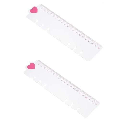 SENRISE 2 x Lesezeichen-Lineal, A5 Kunststoff-Binder-Trennblätter, Snap-In-Lesezeichen | Für Tagebuch, Magazin, Notizbuch