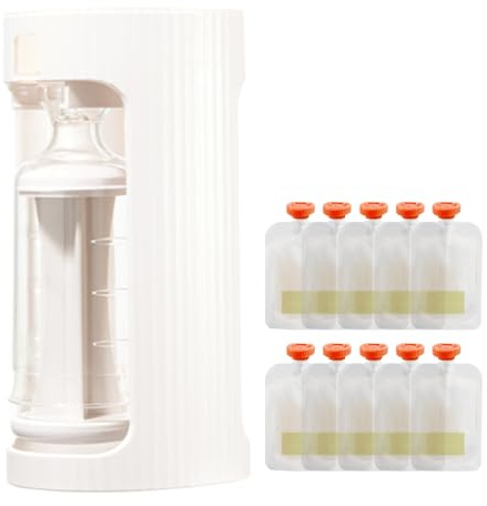 Machine À Aliments Pour Bébé - Station De Remplissage De Purée Fruits Avec Sac De Pressage 10Pcs - Portable Purée Squeezer Tool Pour Les Aliments Pour Bébés Faits Maison