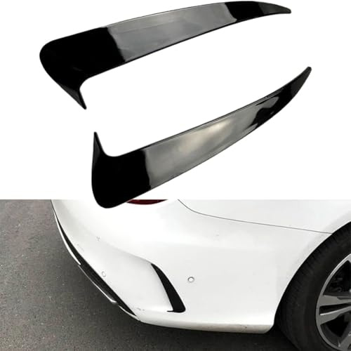 Heckstoßstange Luftauslass Schwanz Wind Auto Aufkleber für Mercedes Benz C-Klasse W205 C43 C63 AMG 2014-2019 4-Türer, glänzend schwarz Kohlefaser ABS 2 Stück