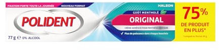 Polident Original, Crème Fixative Extra Forte, Pour Prothèses Dentaires Partielles ou Complètes, 70g (Lot de 6)
