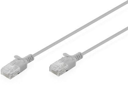 DIGITUS LAN Kabel Cat 6 – 2.0m – 1 Gbit/s – 1 Stück – ungeschirmt U-UTP – Slim AWG 32/7 – PoE+ – LSZH – 250 MHz – RJ45 Netzwerkkabel Patchkabel Ethernetkabel – Grau | 1 Gbit/s – PoE+ – AWG 32/7 – LSZH – RJ45 Netzwerkkabel Patchkabel – Kompatibel zu Cat 6A und Cat 7