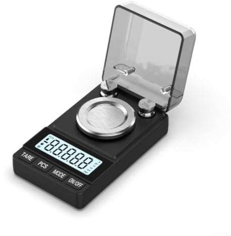 Digitale Schmuckwaage 0,001 g Präzisionswaage für Gold bis 50 g mit Karat und Unzen Funktion Kompakte Milligramm Waage Schwarz(Black)