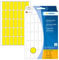 HERMA 2351 Vielzweck-Etiketten, 1120 Stück, 12 x 30 mm, 35 pro Bogen, selbstklebend, Haushaltsetiketten zum Beschriften, matt, blanko Papier Klebeetiketten Aufkleber, gelb