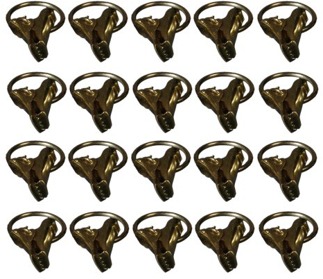 Liedeco Ringklammern für Spannseile, Seilspanngarnituren, 20 Stk vermessingt